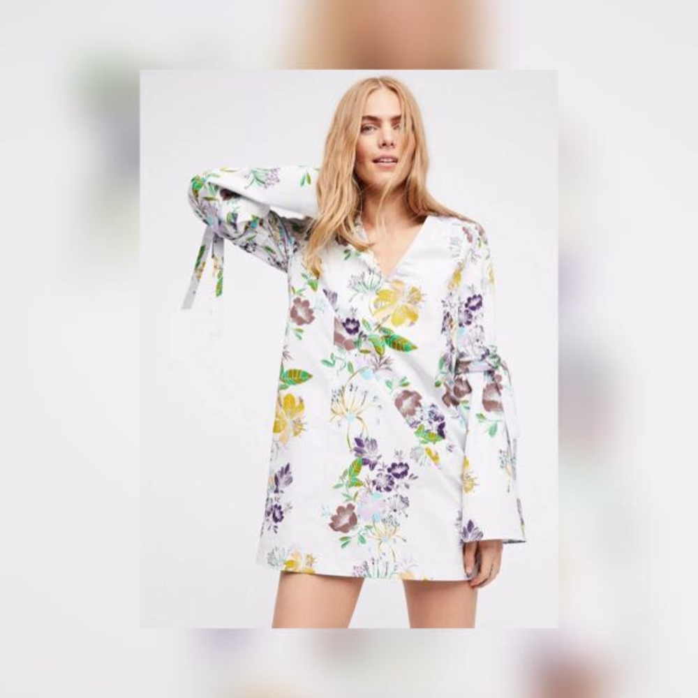 Free People Lover Of Mine Printed Mini Dress XS